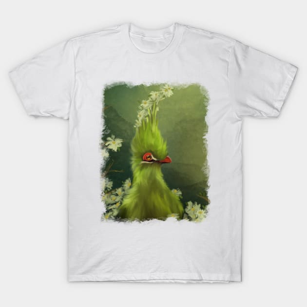 Turacoverdin painting T-Shirt by Odd Lands